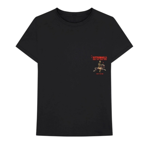 Sz Large - Travis Scott Astroworld Season Pass T-shirt - Black - w/ lanyard NEW - Picture 8 of 9